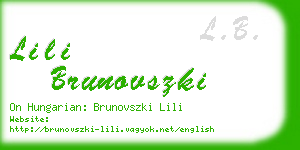 lili brunovszki business card